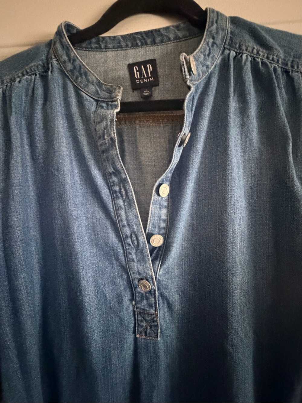 GAP Light Blue Denim Midi Shirt Dress - Picture 5 of 8